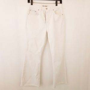 Reformation Mid Crop Flare - White Denim